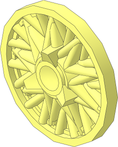 Wheel Rim 11 x 18 Front with 36 Spokes and Knock-off Hub Nut
