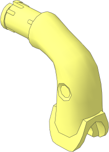 Figure Arm Bent with Large Hand with Clip and Friction Pin