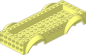 ~Car Base  6 x 16 x  2 with  4 x 14 Recessed Centre with Mudguards without Axle Blocks