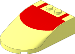 Windscreen  6 x  4 x  1.333 Curved with Red Roof Pattern