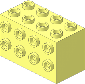 Brick  2 x  4 x  2 with Studs on Sides