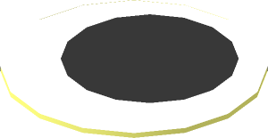Sticker  0.6 x  0.6 Round with Black Circle on White Background
