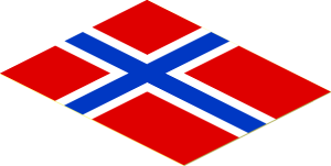 Sticker  2.4 x  3 with Norway Flag