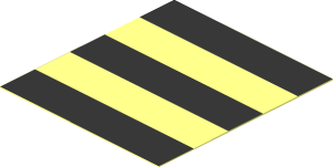 Sticker  2.2 x  2.0 with Black Stripes