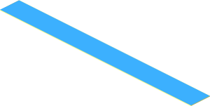 Sticker  0.4 x  4.0 Light Blue