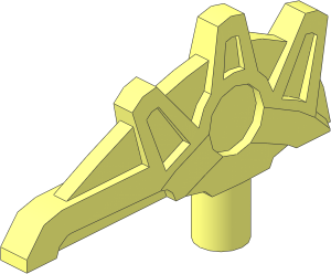 Minifig Blade with Bar and Three Spikes