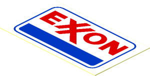 Sticker  1.1 x  1.9 with Exxon Logo