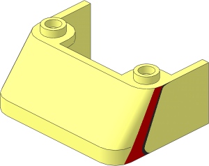 Windscreen  3 x  4 x  1.333 with Red/Silver A-pillar Pattern