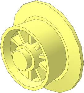 ~Train Wheel Spoked with Conical Rim