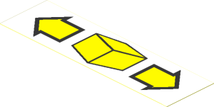Sticker  1.1 x  3.9 with Small Box and Arrows