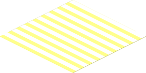 Sticker  2.9 x  2.9 with White/Clear Stripes