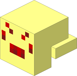 Plate  1 x  2 with Cube with Minecraft Spider Pattern