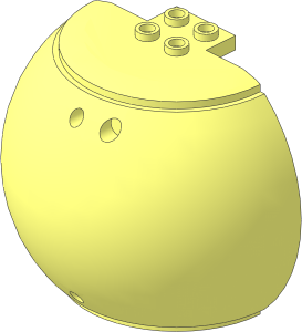 Windscreen  9 x  4 x  7 Hemisphere with 4 Hollow Studs on Top