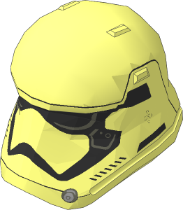 Minifig Helmet SW Stormtrooper Episode  8 with Pointed Mouth Pattern