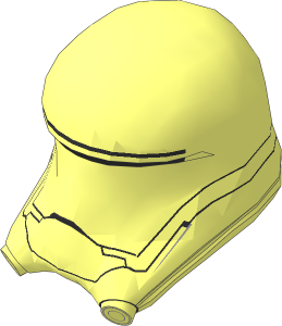 Minifig Helmet SW First Order Flametrooper Episode  7 Pattern