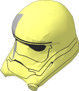 Minifig Helmet SW First Order Walker Driver Episode  8 with Light Bluish Grey Stripe on Right Side Pattern