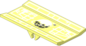 Hinge  6 x  3 Radar/Blade/Spoiler/Panel with Ice Planet Pattern