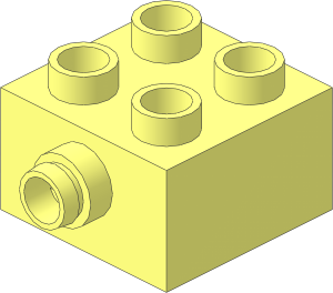 Duplo Brick  2 x  2 with Front Snapping Pin