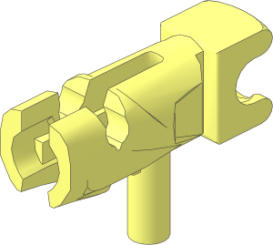 Minifig Gun Shooting Blaster with Socket Joint-8 with Friction