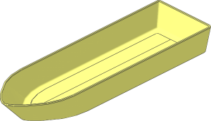 Boat Hull Floating 40 x 12 Bottom (Needs Work)