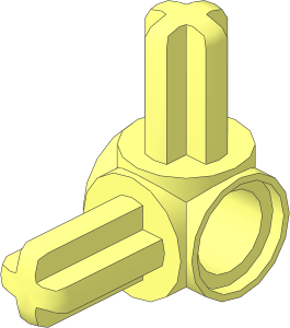 Technic Axle and Pin Connector Hub with 2 Axles at 90 Degrees