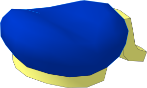 Minifig Hat Sailor with Ribbon and Pin with Blue Top Pattern
