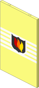 Glass for Window  1 x  4 x  5 with Fire Logo Pattern