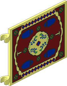 Flag  6 x  4 with Oriental Rug Pattern