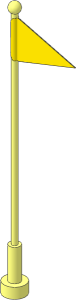 Antenna  8H Whip with Yellow Triangular Flag Sticker