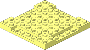 Plate  8 x  8 x  0.667 with Cutouts and Recessed Studs