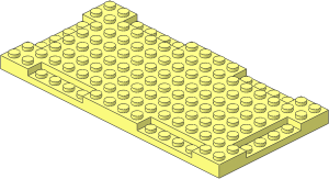 Plate  8 x 16 x  0.667 with Cutouts and Recessed Studs