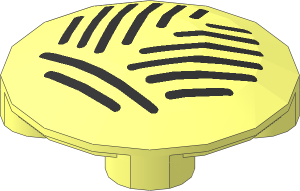 Dish  2 x  2 without Rim with Grille Pattern