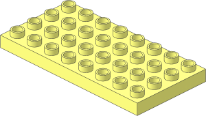 Duplo Plate  4 x  8 with 11 Underside Studs with Supports