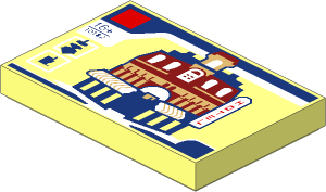 Tile  2 x  3 with Cafe Corner Lego Set 10182 Box Pattern