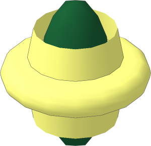 ~Hose Flexible 10L Middle Segment with Dark Green Core Radius  3