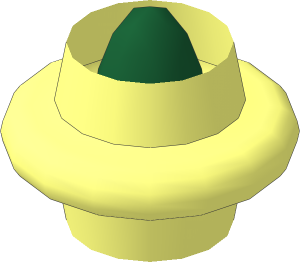 ~Hose Flexible 10L Middle Segment with Dark Green Core Radius  2.5