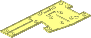 ~Train Track  9V Bottom Plate Right