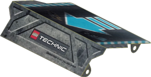Cardboard Ramp 16 x 14 with Medium Azure Arrow and Chevrons Pattern (Formed)