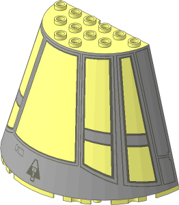 Cone Half 10 x  5 x  6 with SW Millennium Falcon Cockpit Pattern
