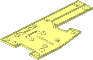 ~Train Track  9V Bottom Plate Left