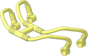 Bar Flexible H-shaped with Holders (Formed for Engine Compartment)