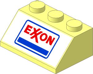 Slope Brick 45  2 x  3 with Exxon Logo Sticker