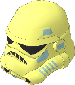 Minifig Helmet Stormtrooper with Shadow Trooper Pattern