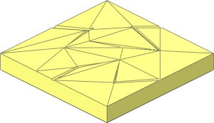 Tile  6 x  6 x  0.667 with Angled Textured Surface