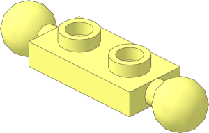 Plate  1 x  2 with Ball Joint-8 on Both Ends