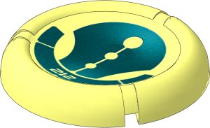 Constraction Disc  5 x  5 Projectile with Bionicle Kanoka 212 Ga-Metru Pattern