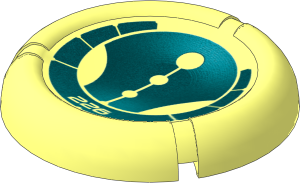 Constraction Disc  5 x  5 Projectile with Bionicle Kanoka 226 Ga-Metru Pattern