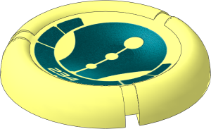 Constraction Disc  5 x  5 Projectile with Bionicle Kanoka 234 Ga-Metru Pattern