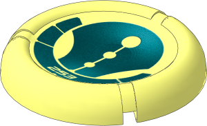 Constraction Disc  5 x  5 Projectile with Bionicle Kanoka 253 Ga-Metru Pattern