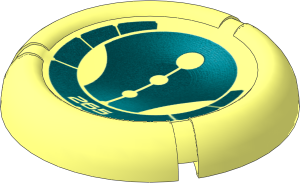 Constraction Disc  5 x  5 Projectile with Bionicle Kanoka 265 Ga-Metru Pattern